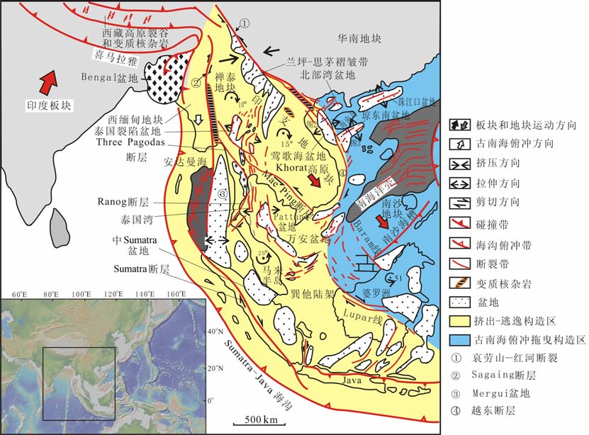 莺歌海—琼东南盆地构造-地层格架及南海动力变形分区