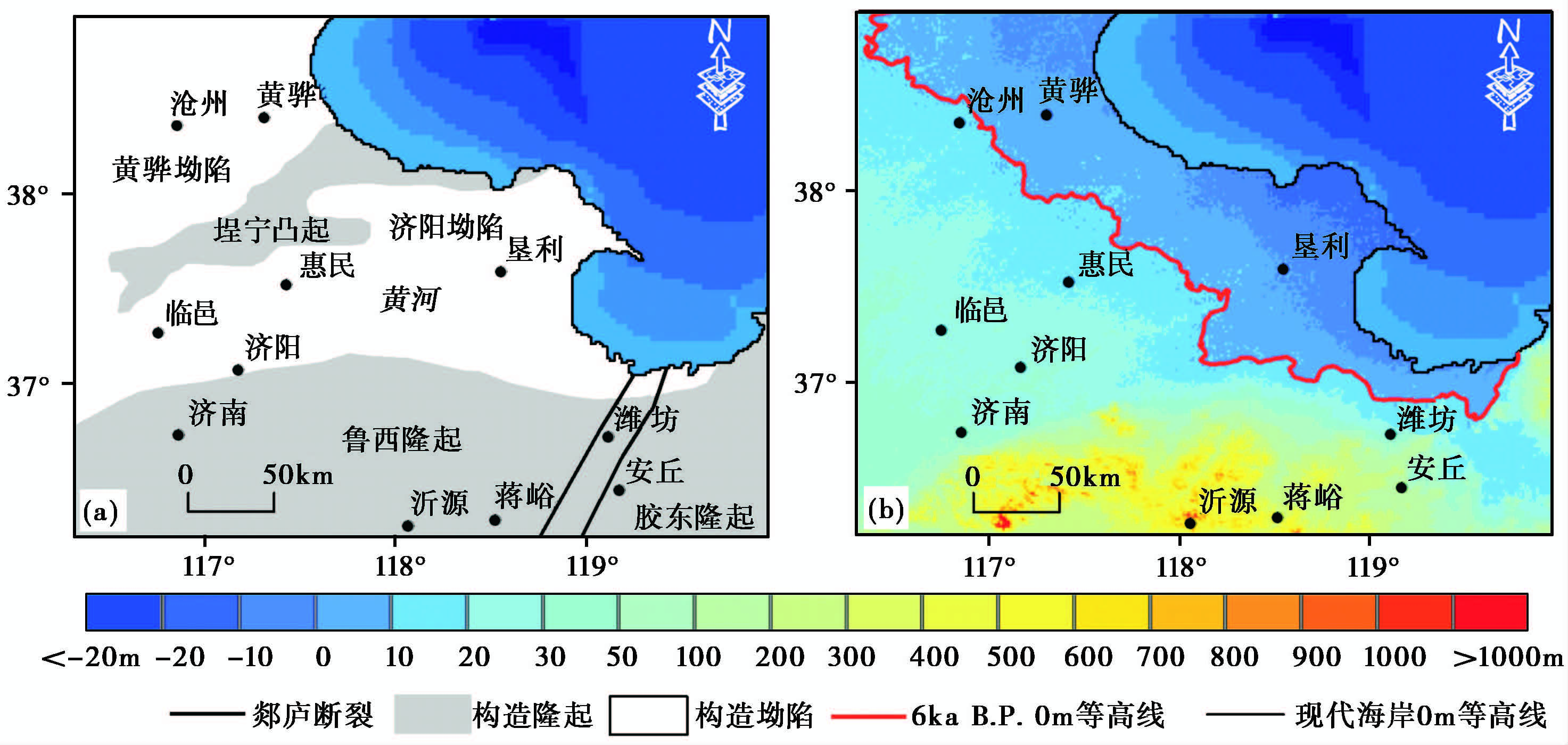 渤海西南岸6000年古海岸线重建及影响因素解析