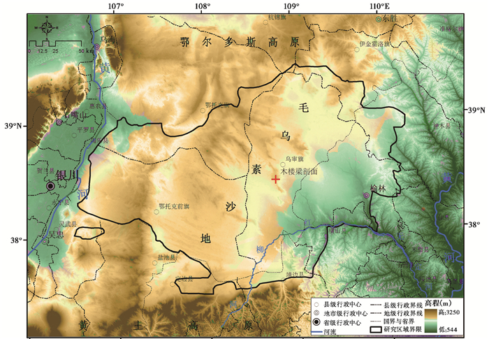 毛乌素地图图片