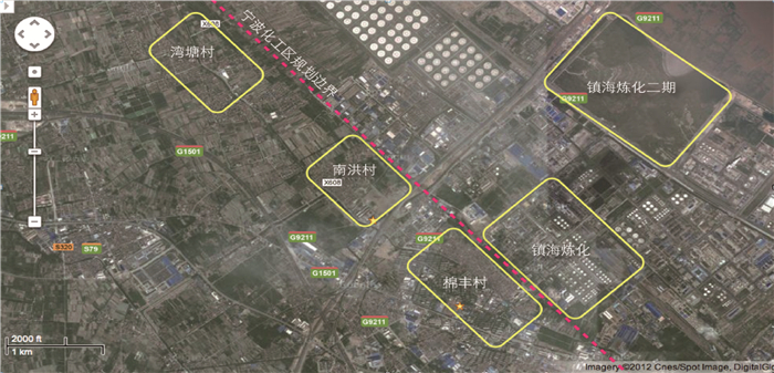 镇海炼化一体化项目布局图