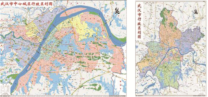 2012年武漢市行政區劃圖figure administrative map of