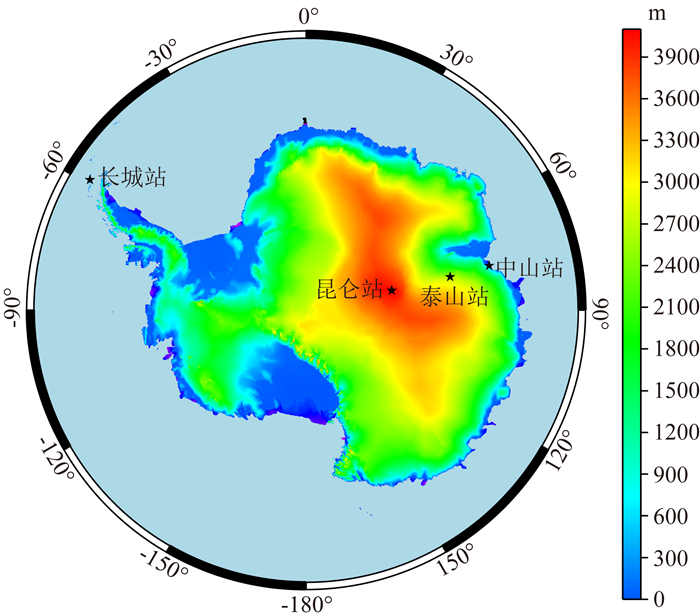 南极等高线图图片