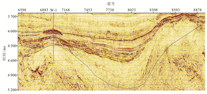 目标区地震剖面            figure   seismic data in target