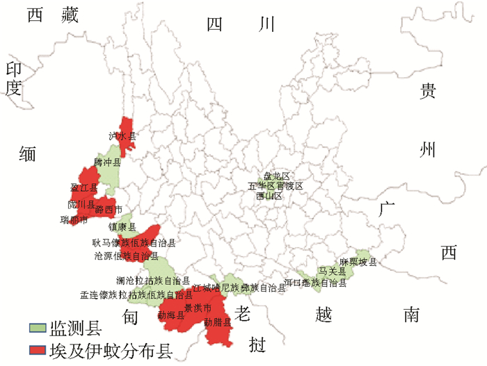 雲南省埃及伊蚊地理分佈與季節消長